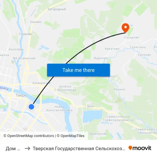 Дом Радио to Тверская Государственная Сельскохозяйственная Академия map