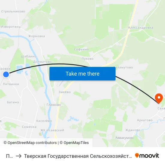 Пмк to Тверская Государственная Сельскохозяйственная Академия map