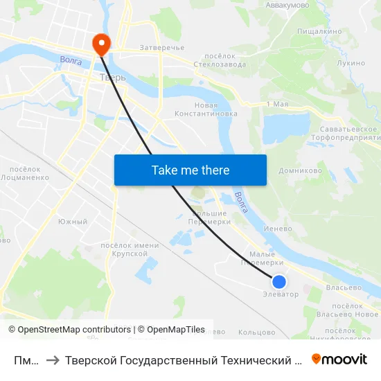Пмк-2 to Тверской Государственный Технический Университет map