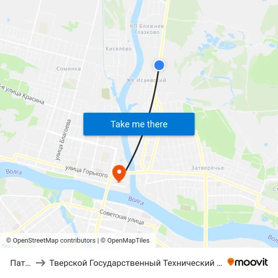 Патп-1 to Тверской Государственный Технический Университет map