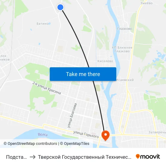 Подстанция to Тверской Государственный Технический Университет map