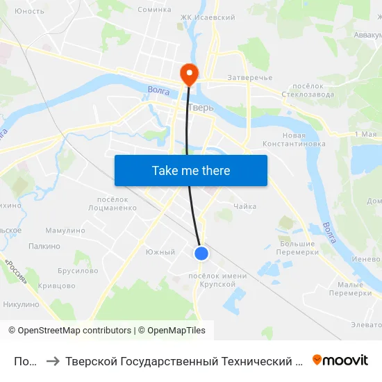 Почта to Тверской Государственный Технический Университет map