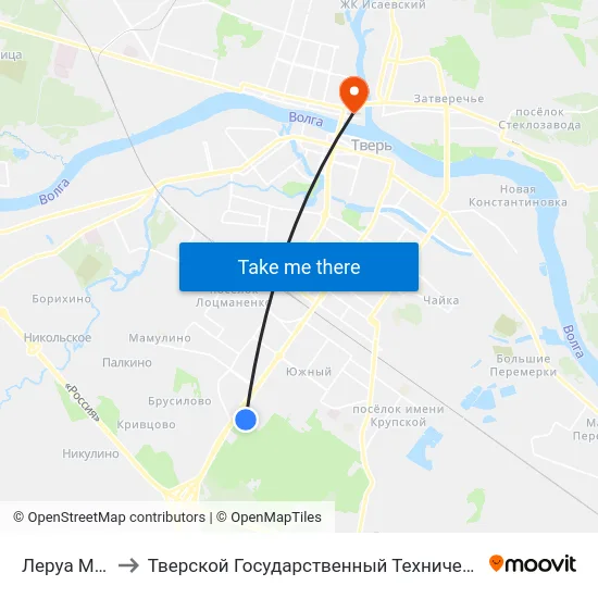 Леруа Мерлен to Тверской Государственный Технический Университет map