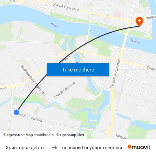 Христорождественский Монастырь to Тверской Государственный Технический Университет map