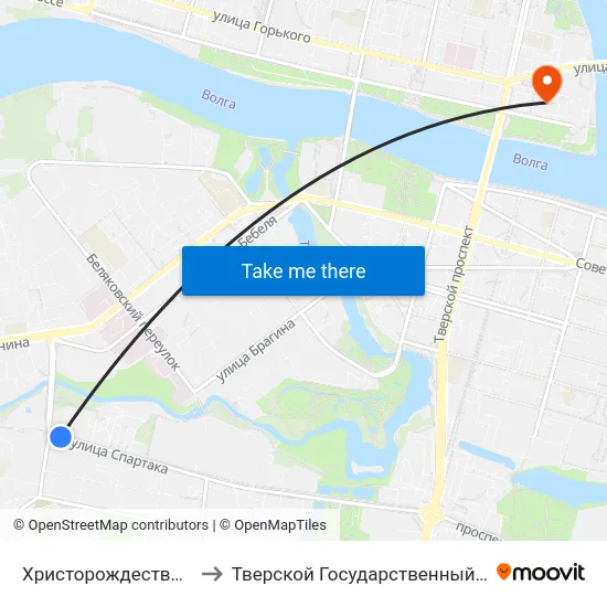Христорождественский Монастырь to Тверской Государственный Технический Университет map