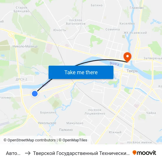 Автобаза to Тверской Государственный Технический Университет map