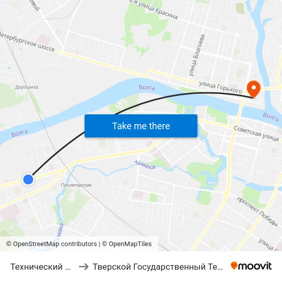 Технический Университет to Тверской Государственный Технический Университет map