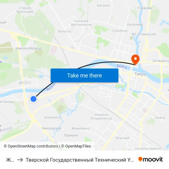 Жби to Тверской Государственный Технический Университет map
