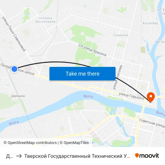 Дск to Тверской Государственный Технический Университет map