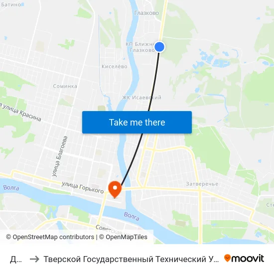 Дрсу to Тверской Государственный Технический Университет map