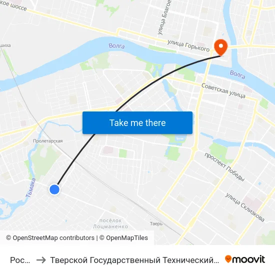 Россия to Тверской Государственный Технический Университет map