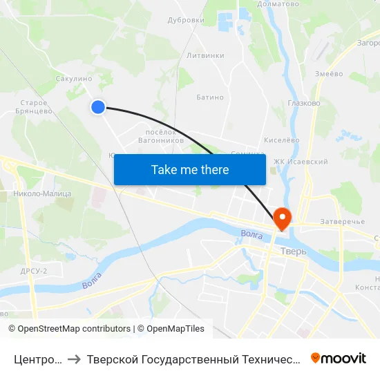 Центросвар to Тверской Государственный Технический Университет map