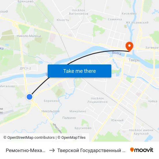 Ремонтно-Механический Завод to Тверской Государственный Технический Университет map