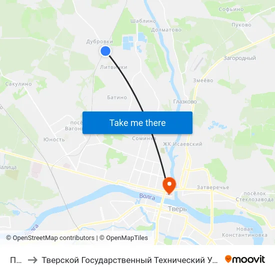 Пмк to Тверской Государственный Технический Университет map