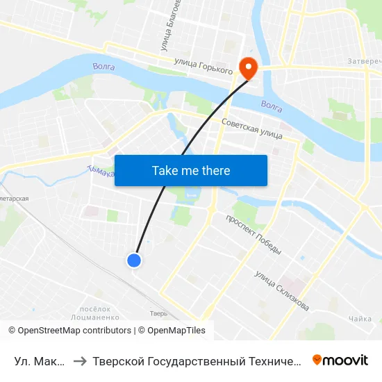 Ул. Макарова to Тверской Государственный Технический Университет map