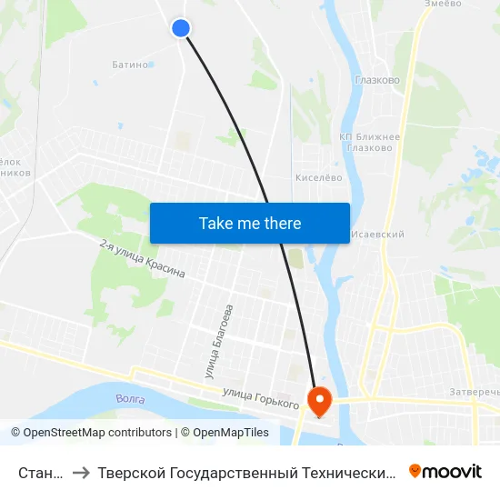 Станция to Тверской Государственный Технический Университет map