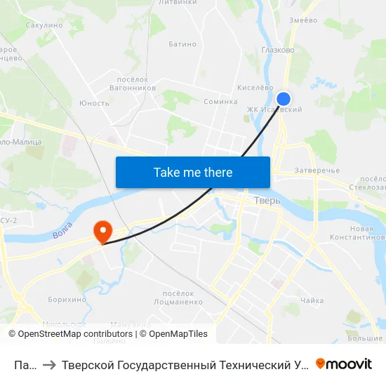 Патп-1 to Тверской Государственный Технический Университет (Учебный Корпус) map