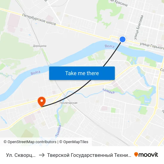 Ул. Скворцова- Степанова to Тверской Государственный Технический Университет (Учебный Корпус) map