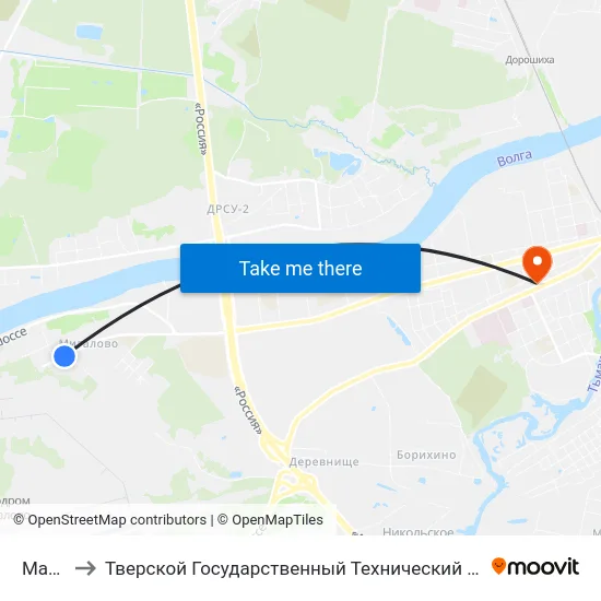 Магазин to Тверской Государственный Технический Университет (Учебный Корпус) map