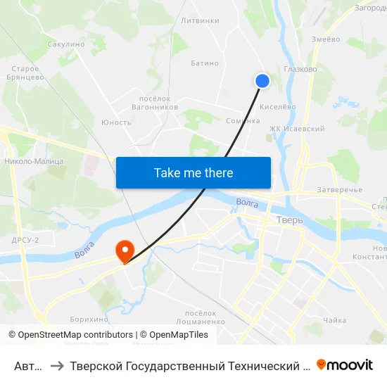 Автобаза to Тверской Государственный Технический Университет (Учебный Корпус) map
