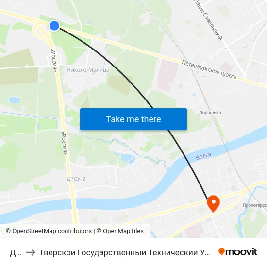 Дачи to Тверской Государственный Технический Университет (Учебный Корпус) map