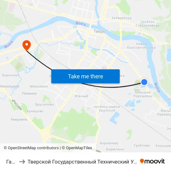 Гавань to Тверской Государственный Технический Университет (Учебный Корпус) map