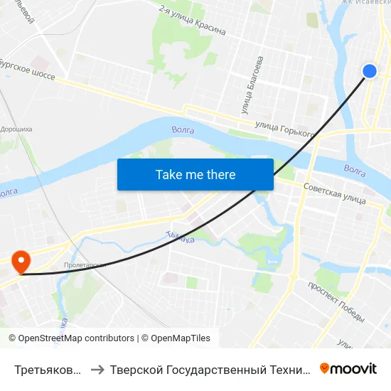 Третьяковский Переулок to Тверской Государственный Технический Университет (Учебный Корпус) map