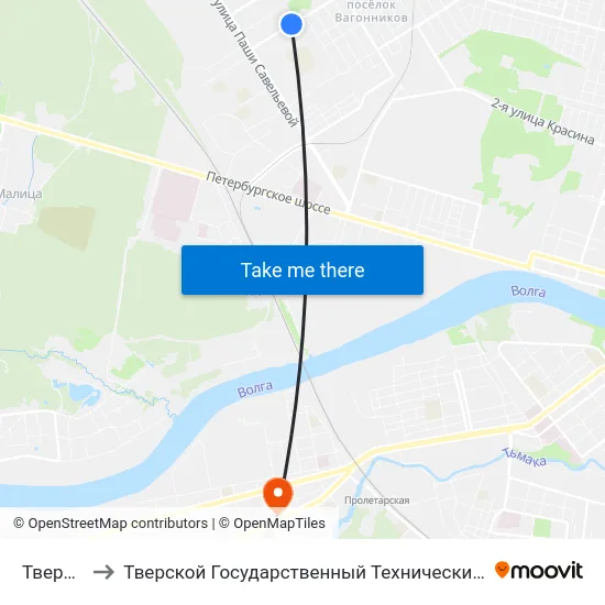 Тверьоблгаз to Тверской Государственный Технический Университет (Учебный Корпус) map