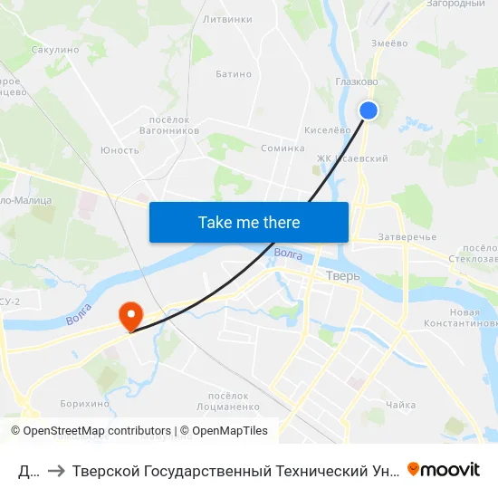 Дрсу to Тверской Государственный Технический Университет (Учебный Корпус) map
