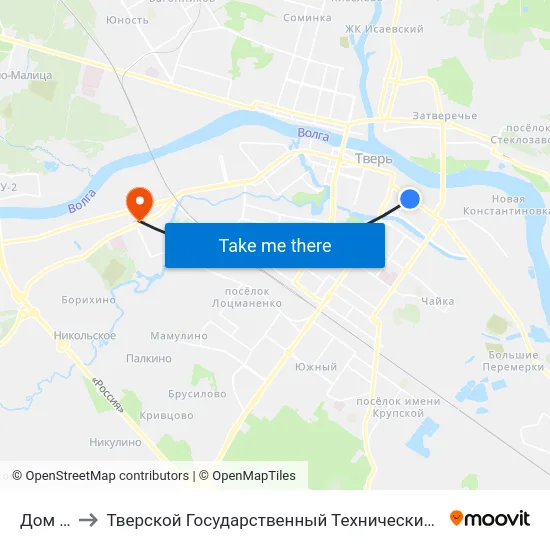 Дом Радио to Тверской Государственный Технический Университет (Учебный Корпус) map