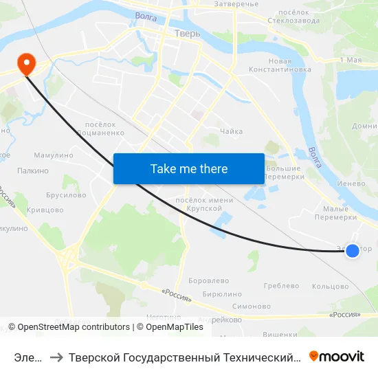 Элеватор to Тверской Государственный Технический Университет (Учебный Корпус) map