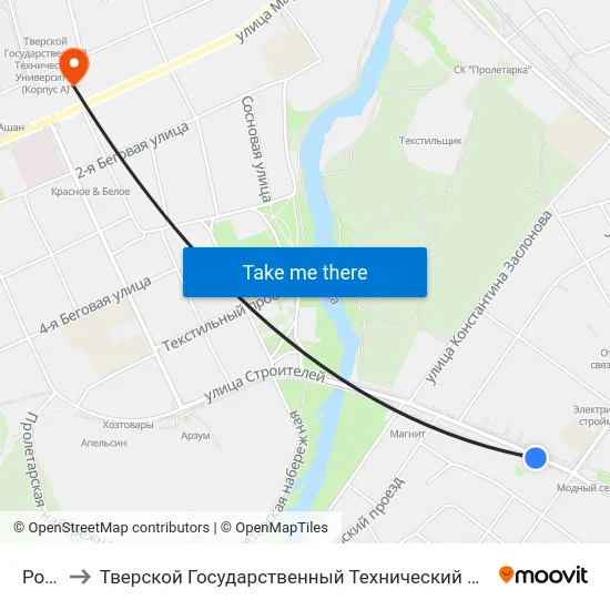 Россия to Тверской Государственный Технический Университет (Учебный Корпус) map