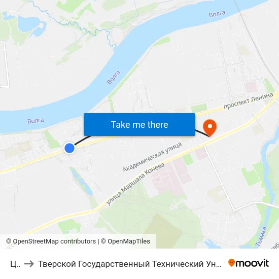 Цпс to Тверской Государственный Технический Университет (Учебный Корпус) map