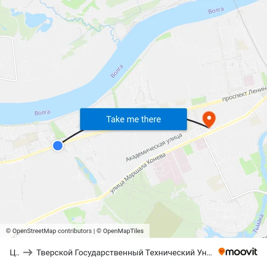 Цпс to Тверской Государственный Технический Университет (Учебный Корпус) map
