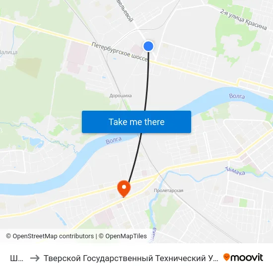 Школа to Тверской Государственный Технический Университет (Учебный Корпус) map