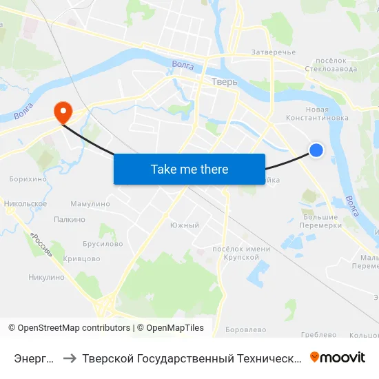 Энергоремонт to Тверской Государственный Технический Университет (Учебный Корпус) map