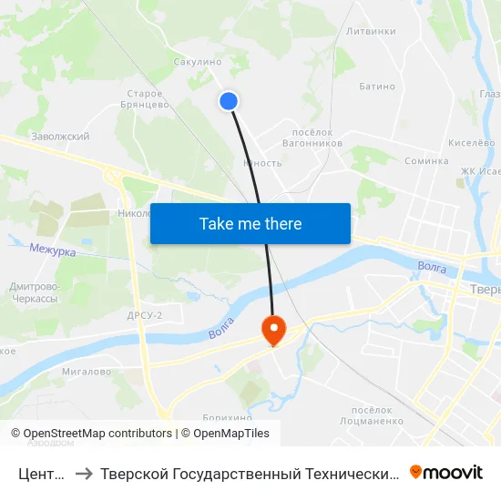 Центросвар to Тверской Государственный Технический Университет (Учебный Корпус) map
