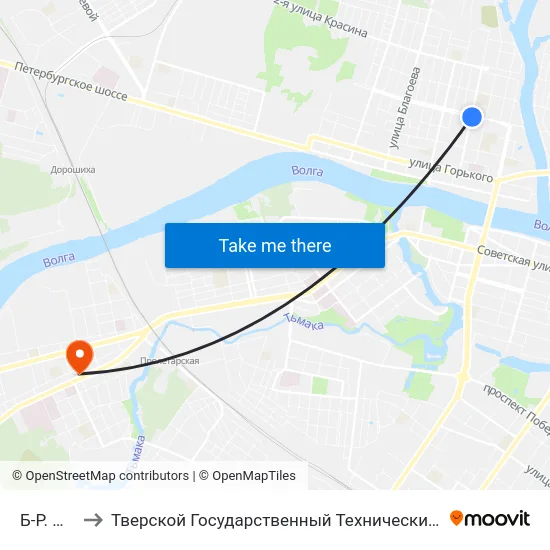 Б-Р. Шмидта to Тверской Государственный Технический Университет (Учебный Корпус) map