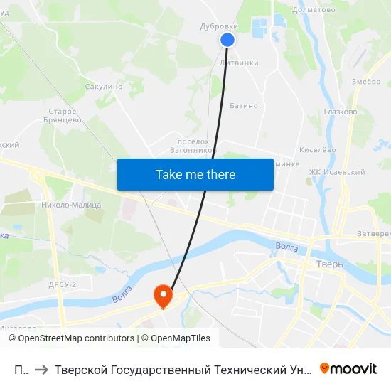 Пмк to Тверской Государственный Технический Университет (Учебный Корпус) map