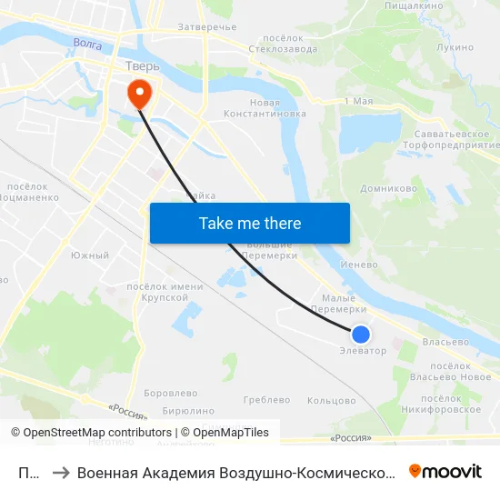 Пмк-2 to Военная Академия Воздушно-Космической Обороны Имени Г.К. Жукова map
