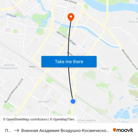 Почта to Военная Академия Воздушно-Космической Обороны Имени Г.К. Жукова map