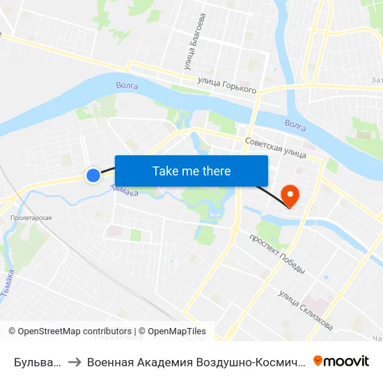 Бульвар Ногина to Военная Академия Воздушно-Космической Обороны Имени Г.К. Жукова map