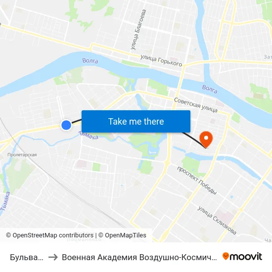 Бульвар Ногина to Военная Академия Воздушно-Космической Обороны Имени Г.К. Жукова map