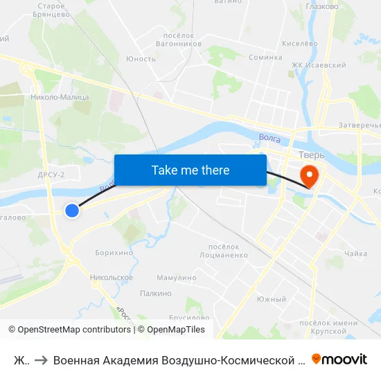 Жби to Военная Академия Воздушно-Космической Обороны Имени Г.К. Жукова map