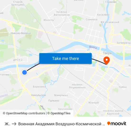 Жби to Военная Академия Воздушно-Космической Обороны Имени Г.К. Жукова map