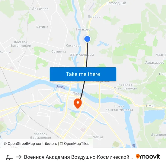 Дрсу to Военная Академия Воздушно-Космической Обороны Имени Г.К. Жукова map