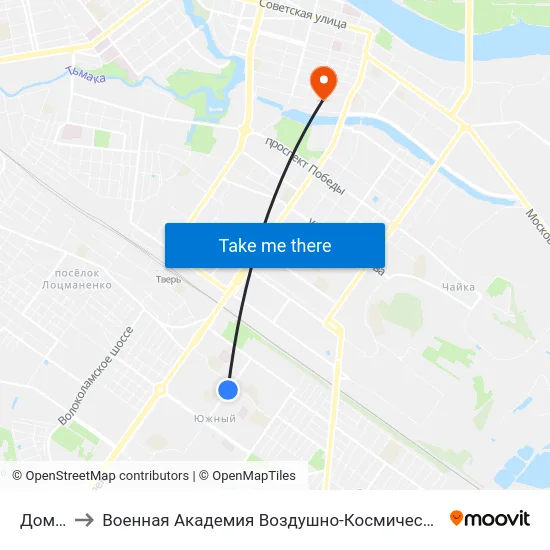 Дом Быта to Военная Академия Воздушно-Космической Обороны Имени Г.К. Жукова map