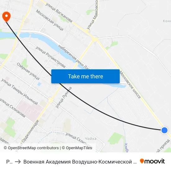Рмз to Военная Академия Воздушно-Космической Обороны Имени Г.К. Жукова map