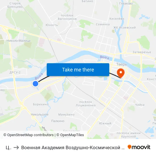 Цпс to Военная Академия Воздушно-Космической Обороны Имени Г.К. Жукова map