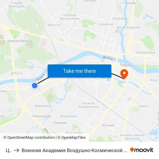 Цпс to Военная Академия Воздушно-Космической Обороны Имени Г.К. Жукова map
